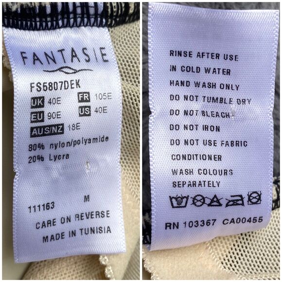 Fantasie Madagascar Underwire One piece Swimsuit twist front slimming US 40E - Picture 4 of 16